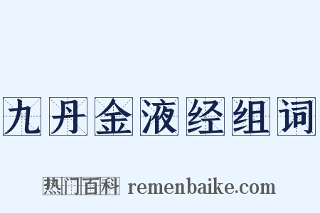 九丹金液经组词是什么意思的图片